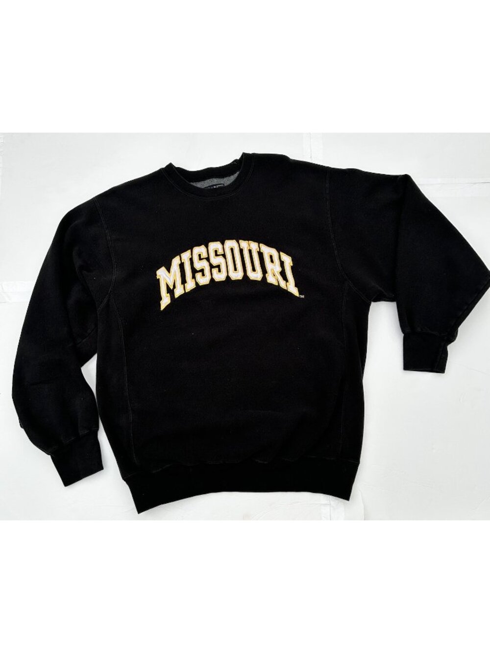 Vintage Steve & Barry s Outfitters Black Embroidered Missouri Sweatshirt Mens XL